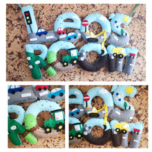 Load image into Gallery viewer, Cars Felt Name Banner