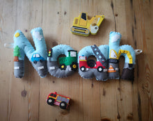 Load image into Gallery viewer, Cars Felt Name Banner