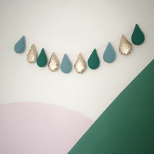 Load image into Gallery viewer, Felt Raindrop Garland