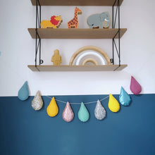 Load image into Gallery viewer, Felt Raindrop Garland
