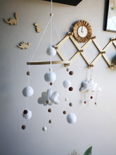 Load image into Gallery viewer, Cloud and Pom Pom Mobile