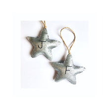 Load image into Gallery viewer, Personalised Glitter Star Decorations