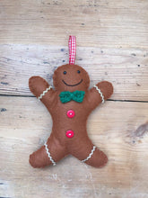 Load image into Gallery viewer, Felt Gingerbread Decoration