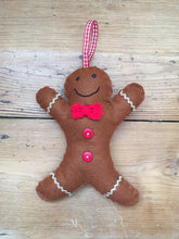 Load image into Gallery viewer, Felt Gingerbread Decoration