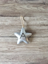 Load image into Gallery viewer, Personalised Glitter Star Decorations