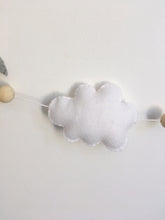 Load image into Gallery viewer, Moon Star and Cloud Felt Baby Garland