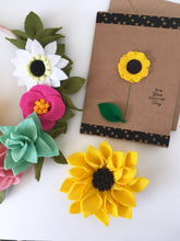 Load image into Gallery viewer, Felt Sunflower Pin / Brooch