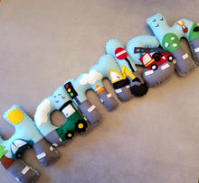 Load image into Gallery viewer, Cars Felt Name Banner