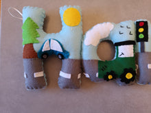 Load image into Gallery viewer, Cars Felt Name Banner