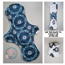 Load image into Gallery viewer, photo instruction for cloth sanitary pad