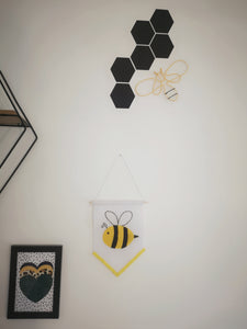 Felt Bee Wall Hanging/Flag/Banner (personailsed option)
