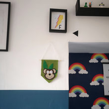 Load image into Gallery viewer, Felt Monkey Wall Hanging/Flag/Banner