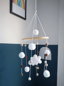 Cloud and Pom Pom Mobile