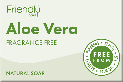 Friendly Soap Aloe Vera Bar white box with green writing
