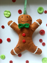 Load image into Gallery viewer, Felt Gingerbread Decoration