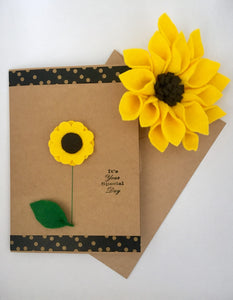 Felt Sunflower Pin / Brooch