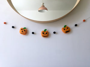 Felt Halloween Pumpkin Garland