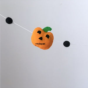 Felt Halloween Pumpkin Garland
