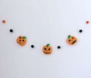 Felt Halloween Pumpkin Garland