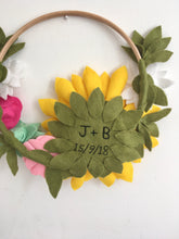 Load image into Gallery viewer, Sunflower Floral Wreath