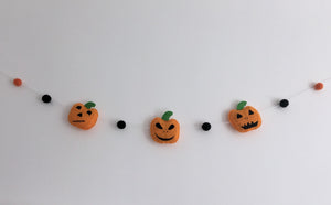 Felt Halloween Pumpkin Garland