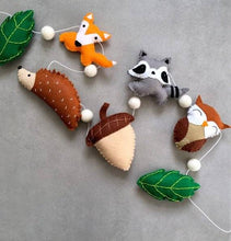 Load image into Gallery viewer, Woodland Felt Baby Mobile